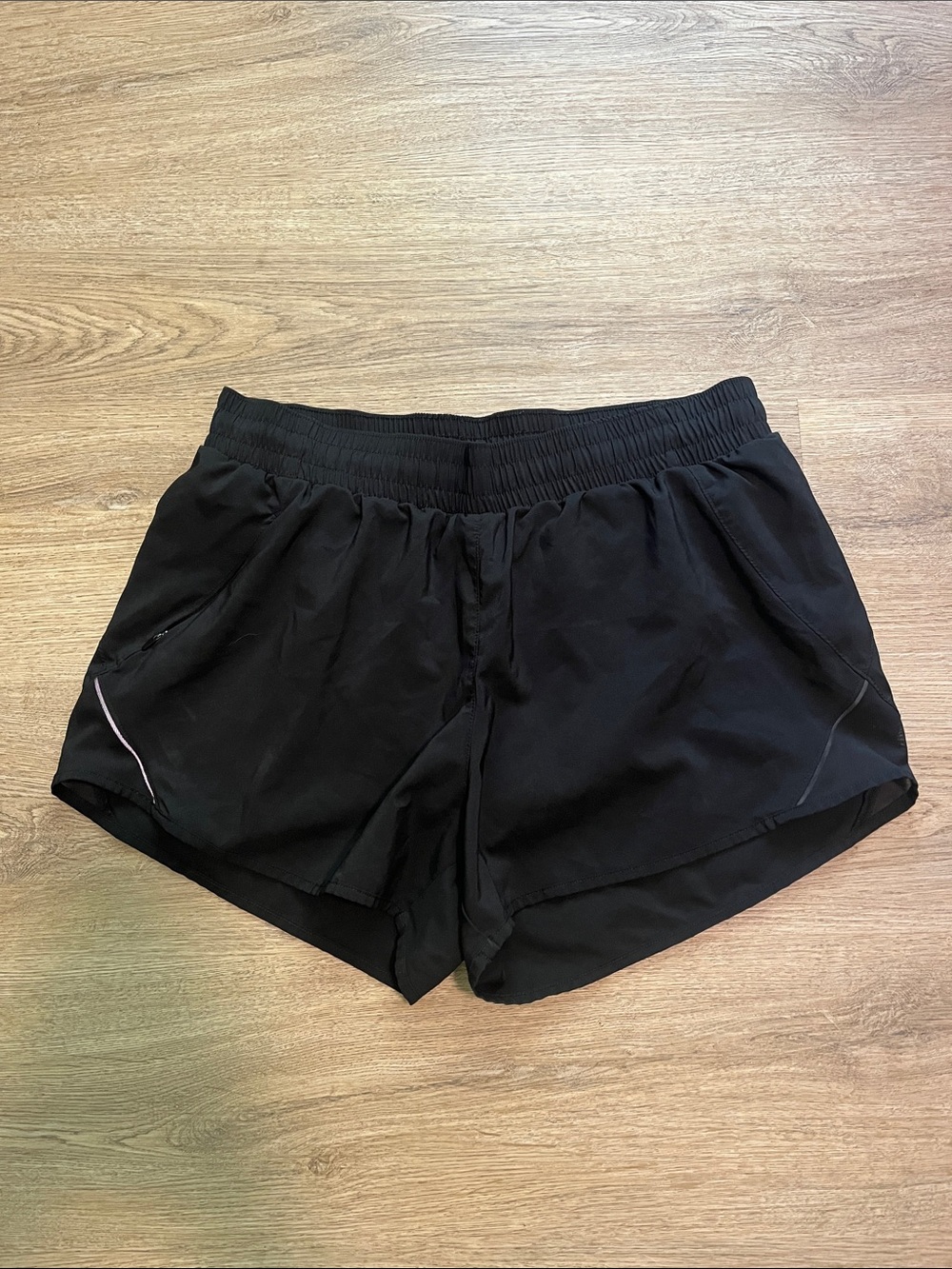 all in motion Black Women's Athletic Shorts with Reflective Trim
